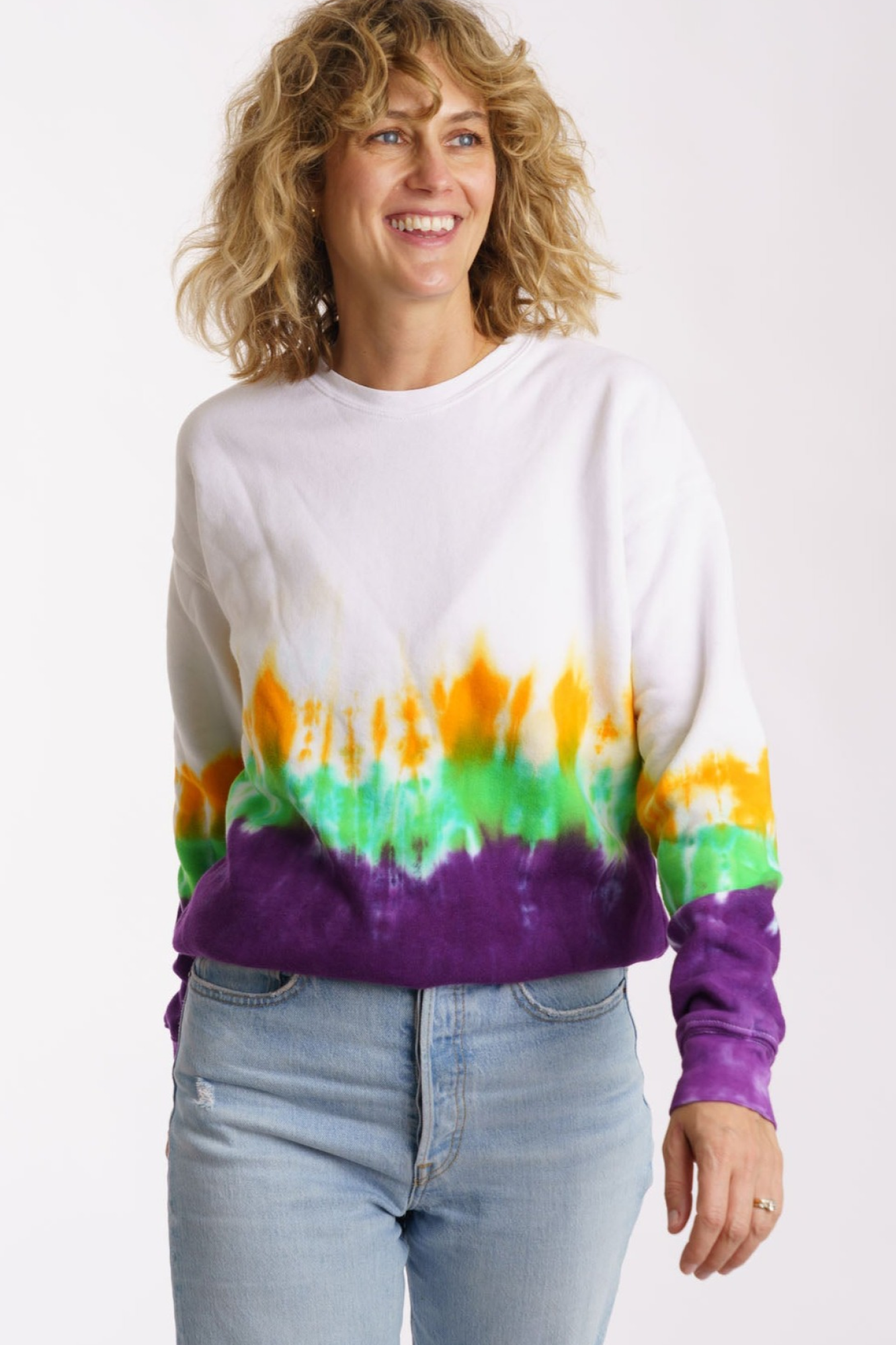 Mardi gras deals tie dye sweatshirt