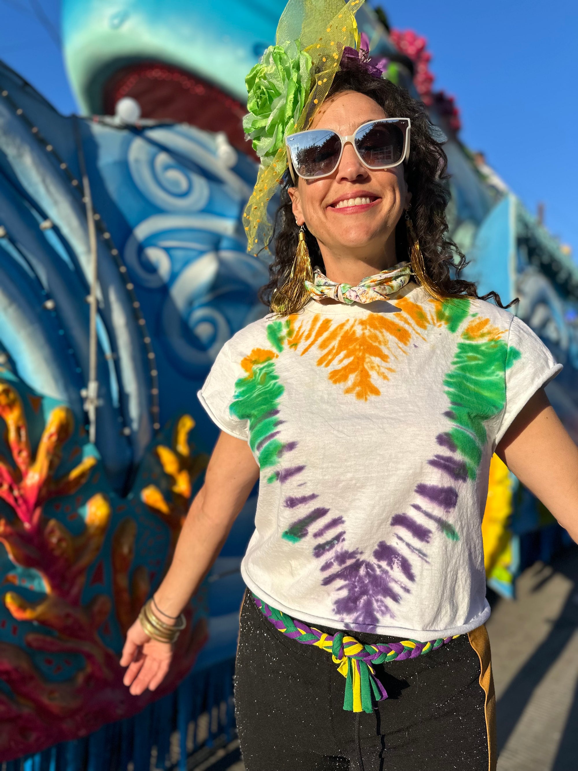 Mardi Gras Heart Top