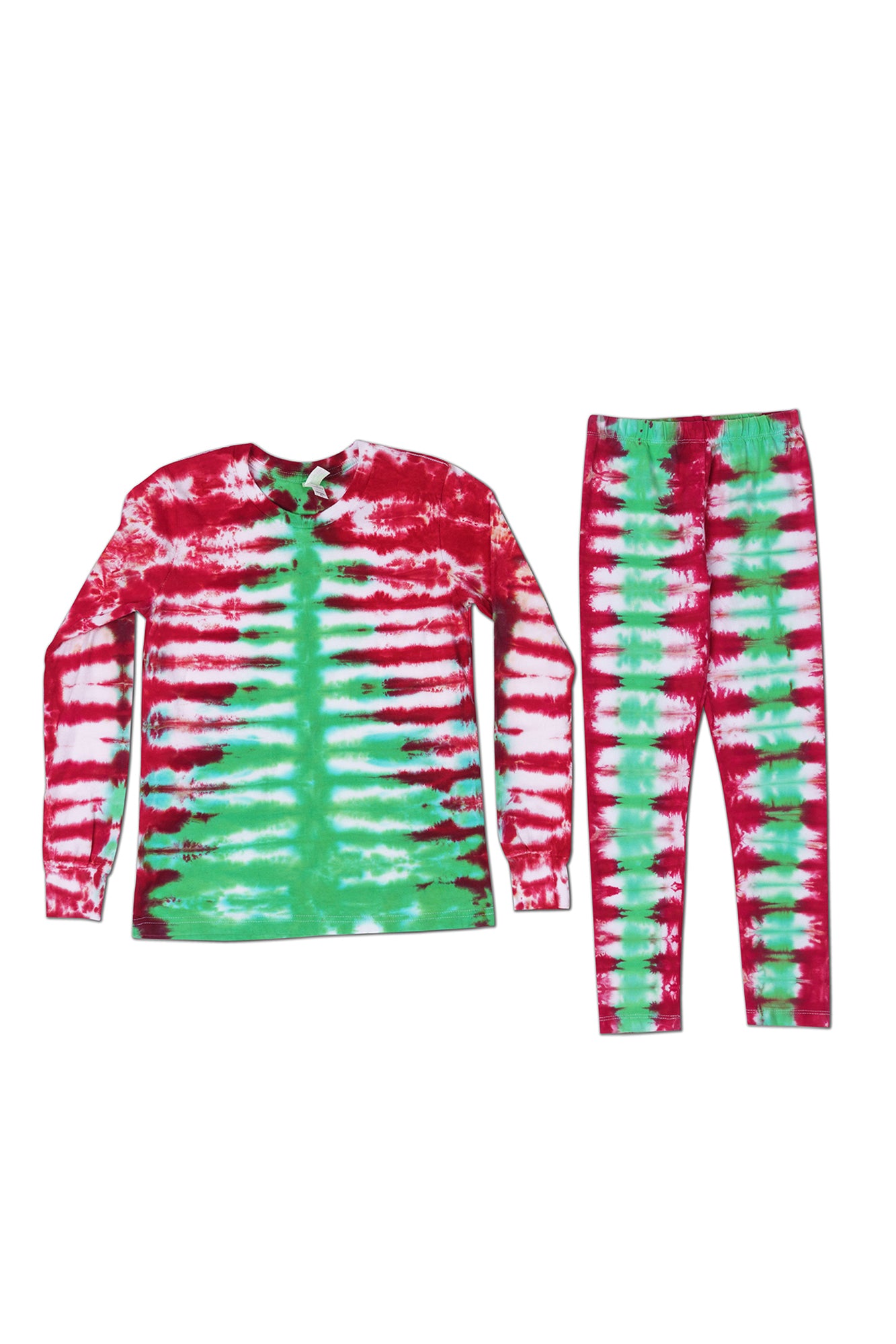 Red and green tie best sale dye pajamas