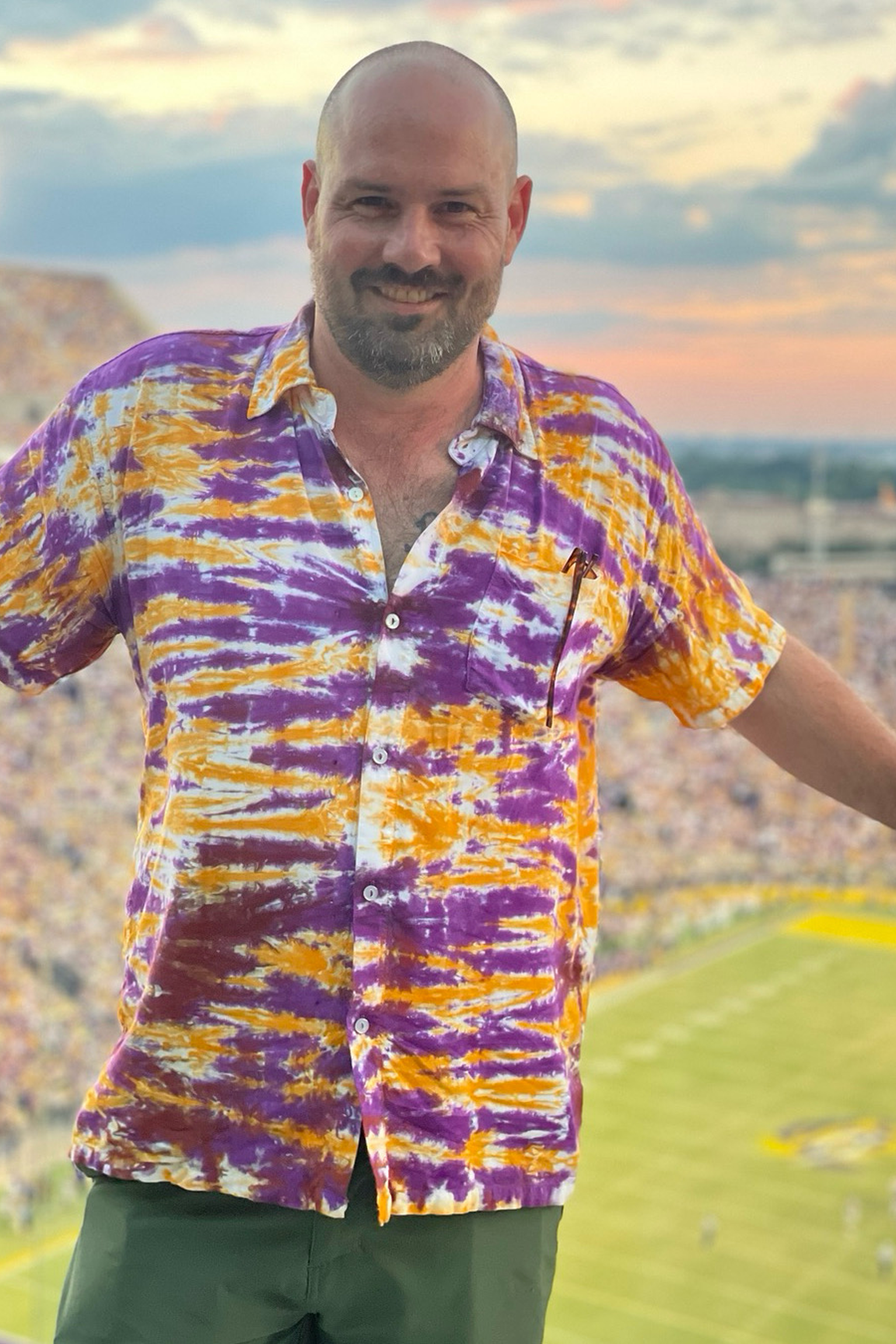Tiger Stripes - Short Sleeved Button Up
